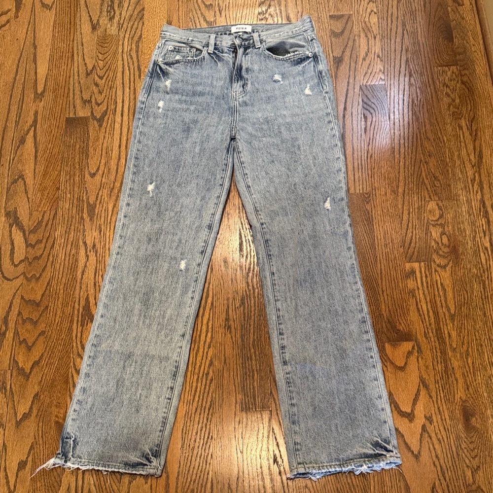 Pistola Light Blue Cassie Straight Leg Jeans